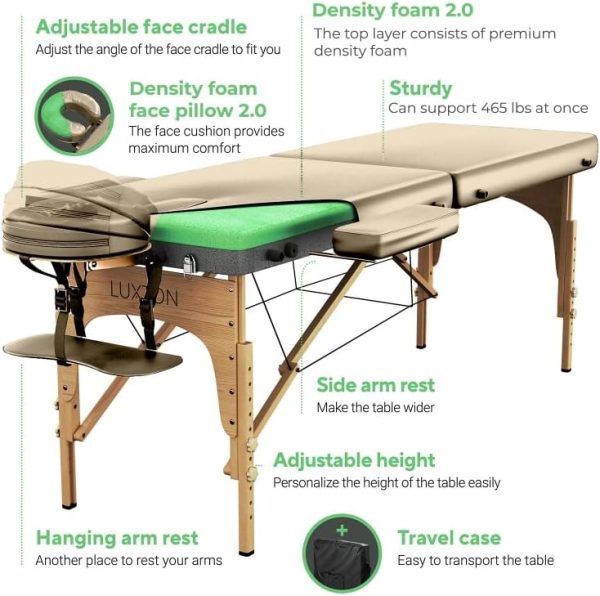 Reinetic Portable Massage Table - Premium Foam - Image 2