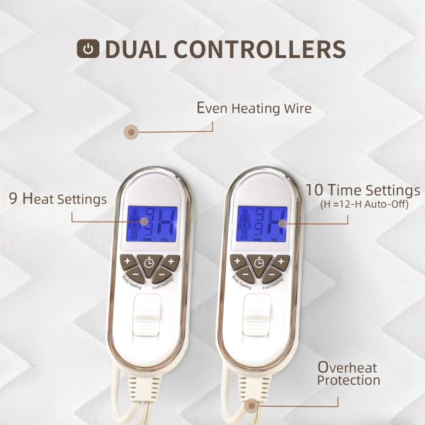 Heated Mattress Pad Cal King - Dual Zone Control - Image 2