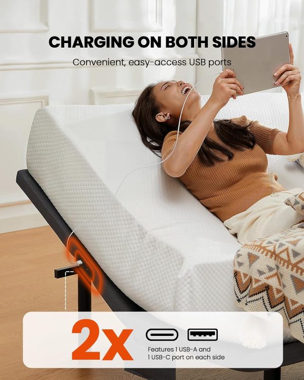 Reinetic Adjustable Bed Frame: Massage & Incline - Image 2