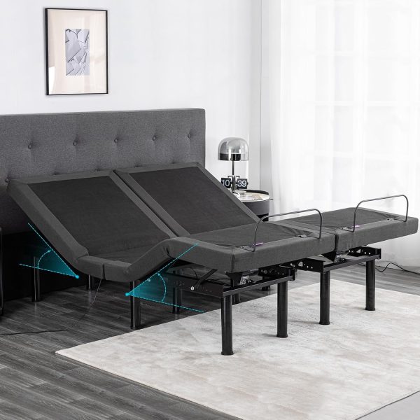Adjustable Bed Frame & Mattress - Grey Gel Memory Foam - Image 2