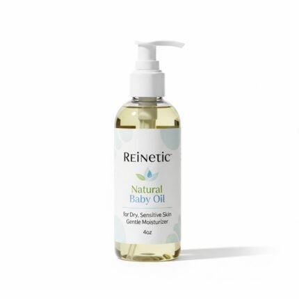 Reinetic Natural Baby Oil for Dry, Sensitive Skin Gentle Moisturizer 4oz